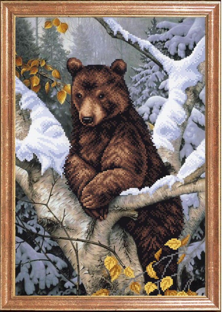 Bead embroidery kit Bear DIY