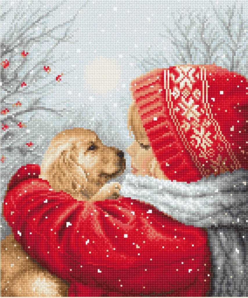 Counted Cross Stitch Kit Christmas hugs DIY Letistitch