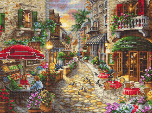 Counted Cross Stitch Kit Early evening in Avola DIY Letistitch