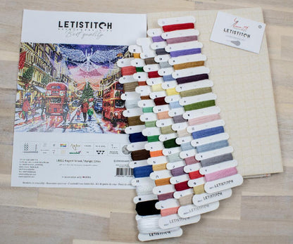 Counted Cross Stitch Kit Regent Street DIY Letistitch