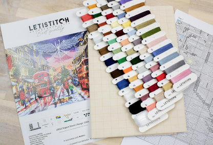 Counted Cross Stitch Kit Regent Street DIY Letistitch