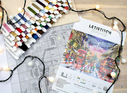 Counted Cross Stitch Kit Regent Street DIY Letistitch