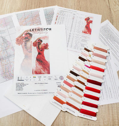 Counted Cross Stitch Kit Dance of Spain DIY Letistitch