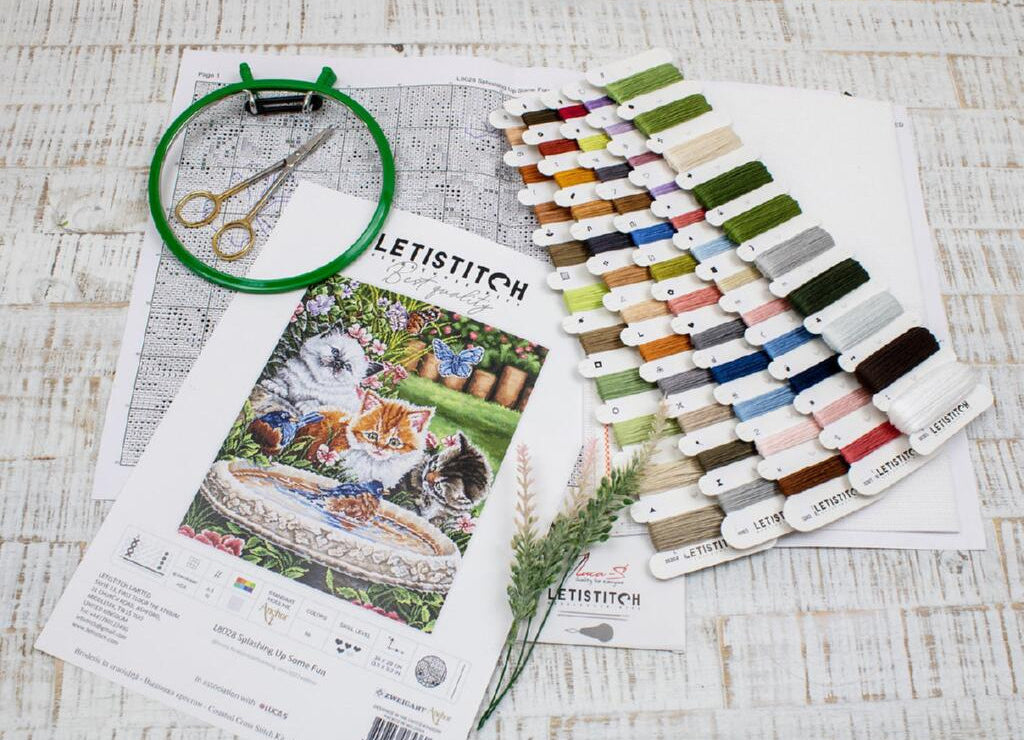 Counted Cross Stitch Kit Cats DIY Letistitch