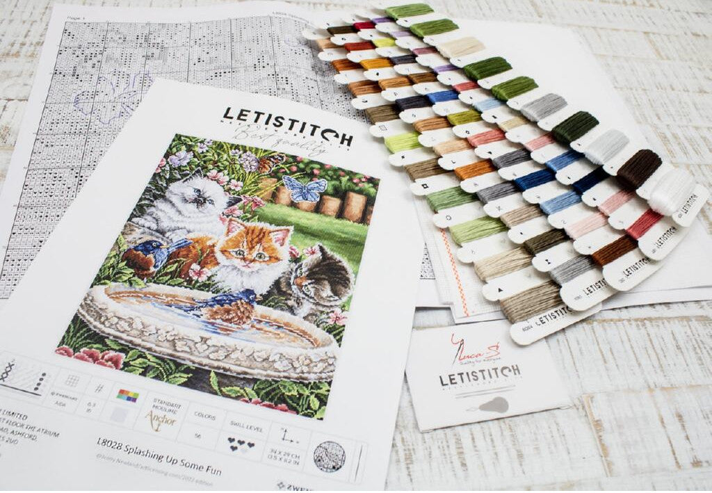 Counted Cross Stitch Kit Cats DIY Letistitch