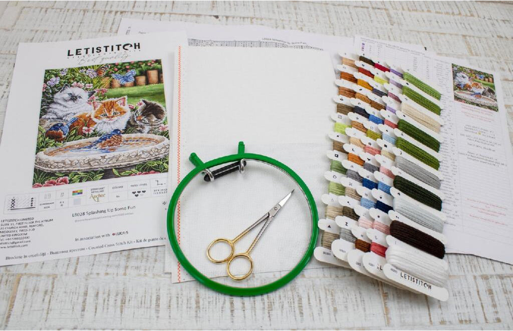 Counted Cross Stitch Kit Cats DIY Letistitch
