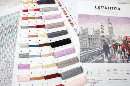 Counted Cross Stitch Kit Westminster Bridge DIY Letistitch