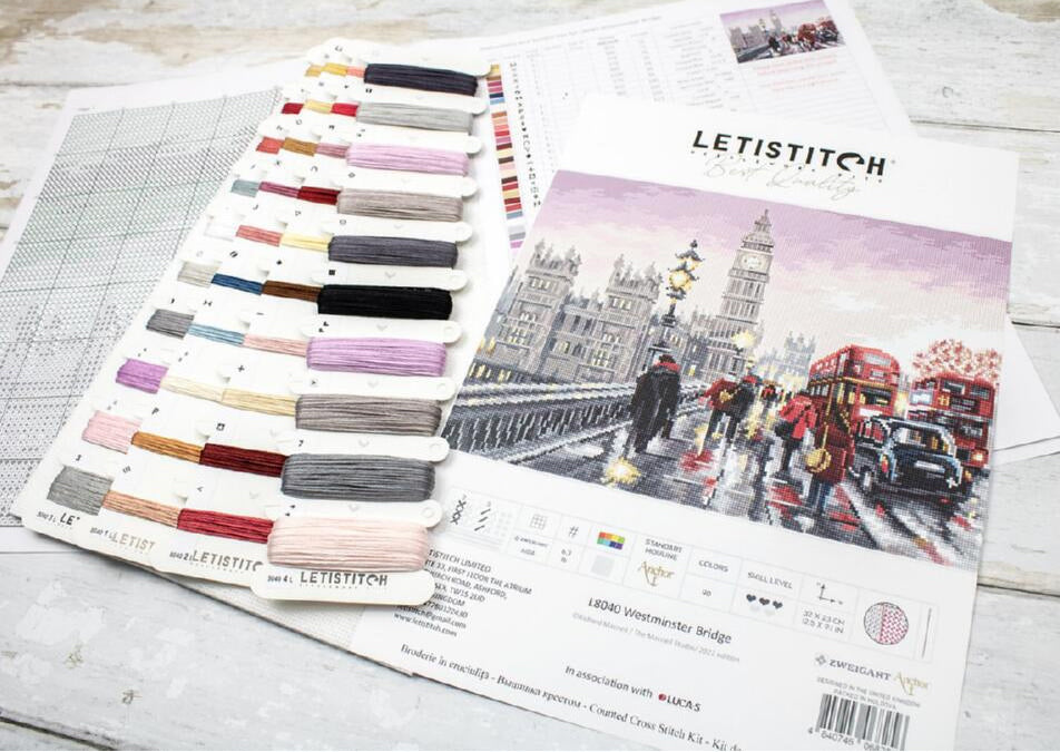 Counted Cross Stitch Kit Westminster Bridge DIY Letistitch