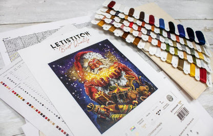 Counted Cross Stitch Kit Santa DIY Letistitch