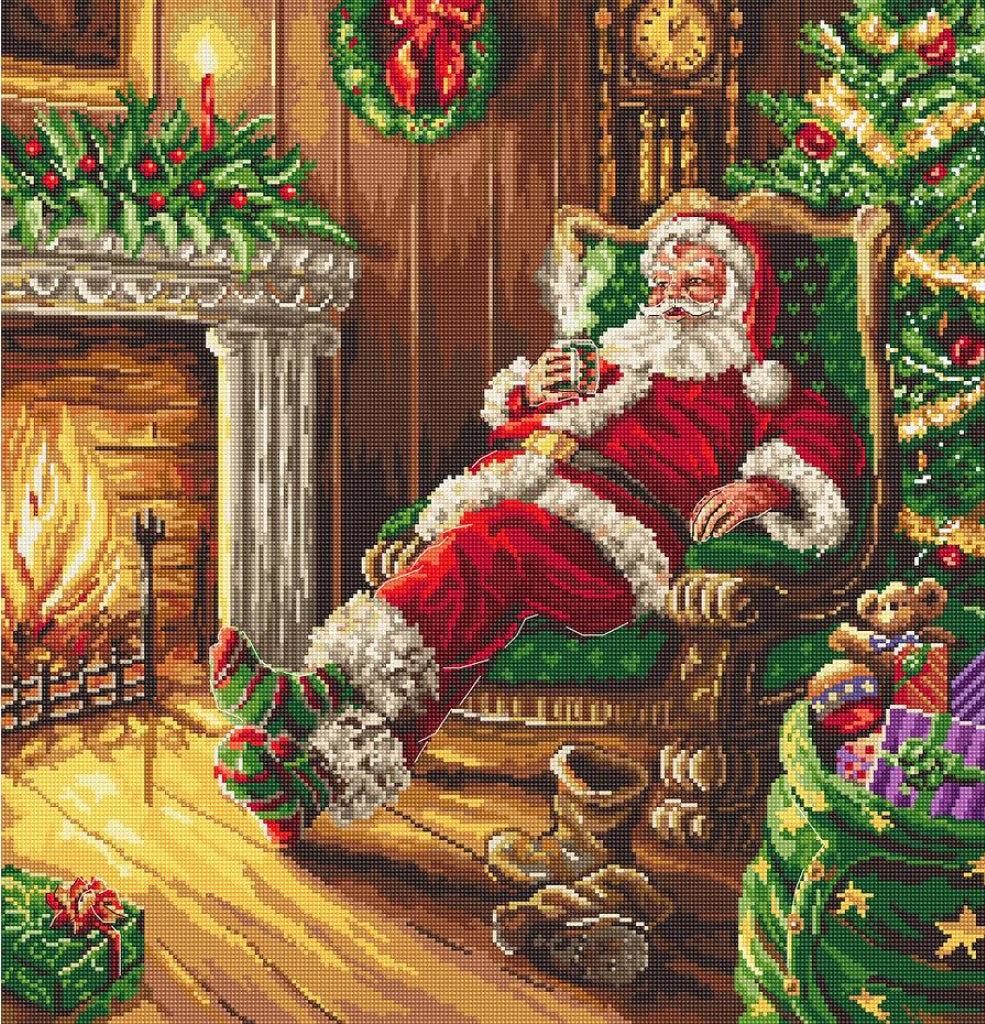 Counted Cross Stitch Kit Santa DIY Letistitch