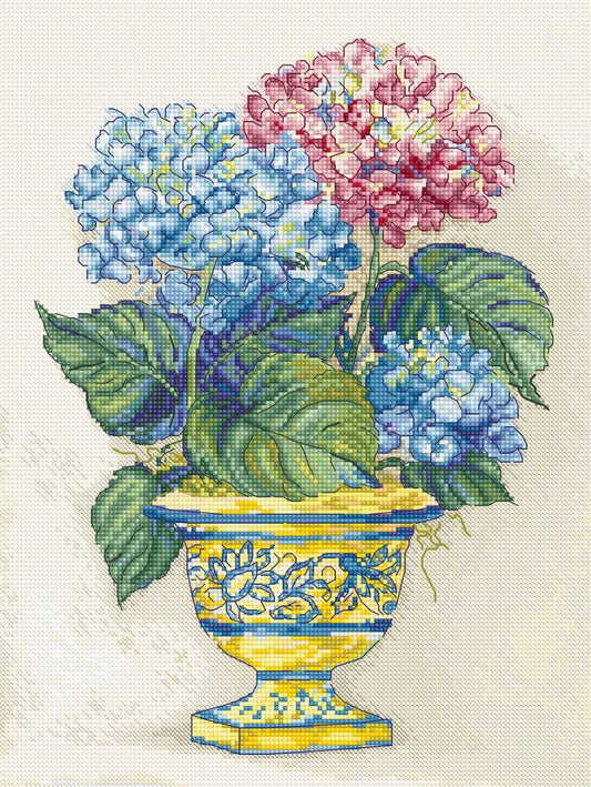 Counted Cross Stitch Kit Hydrangeas DIY Letistitch