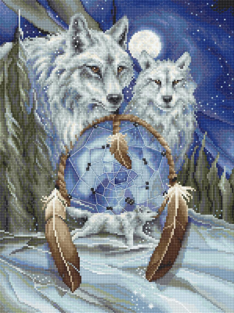 Counted Cross Stitch Kit Wolves DIY Letistitch