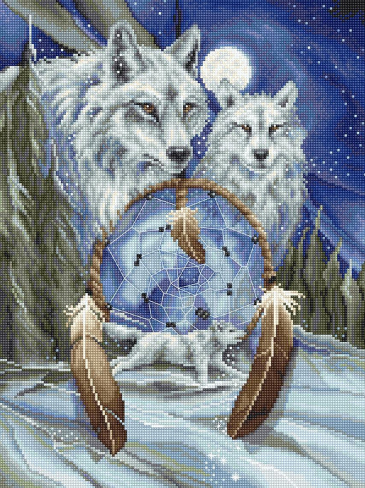 Counted Cross Stitch Kit Wolves DIY Letistitch
