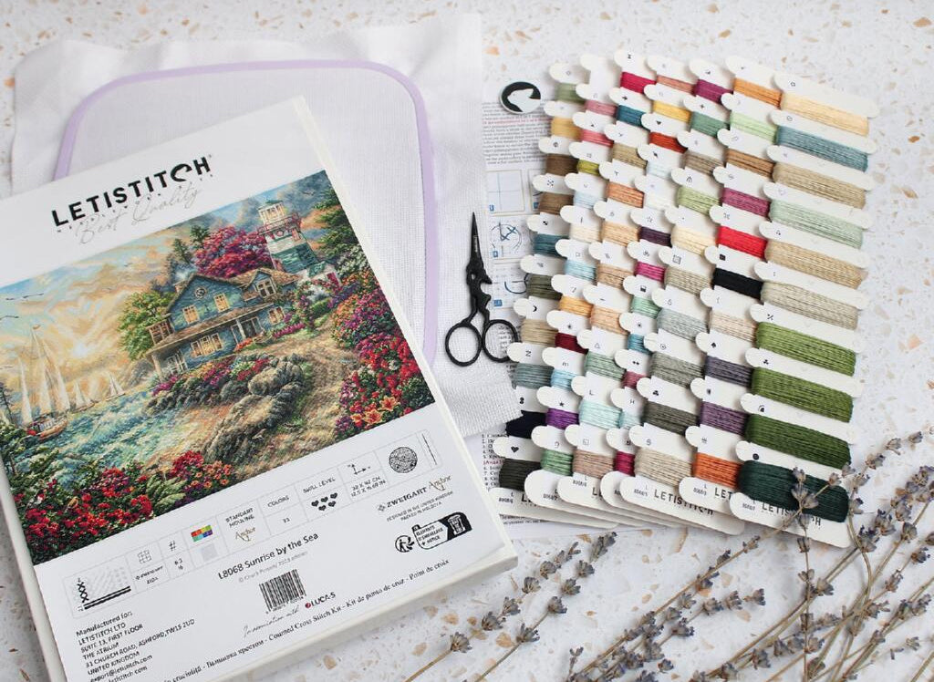Counted Cross Stitch Kit Sunrise by the sea DIY Letistitch