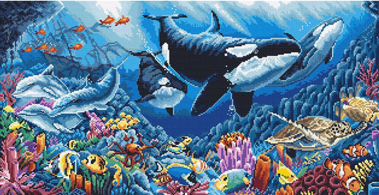 Counted Cross Stitch Kit Undersea world DIY Letistitch