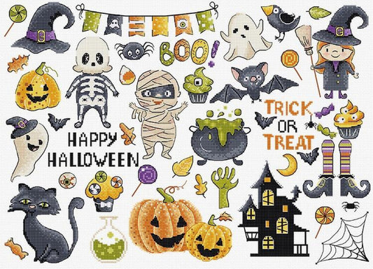 Kreuzstichset Halloween DIY Letistitch