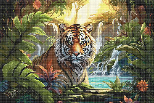 Counted Cross Stitch Kit Tiger DIY Letistitch