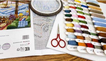 Counted Cross Stitch Kit Winter Lodge DIY Letistitch