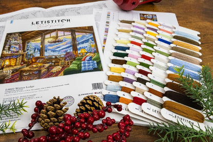 Counted Cross Stitch Kit Winter Lodge DIY Letistitch
