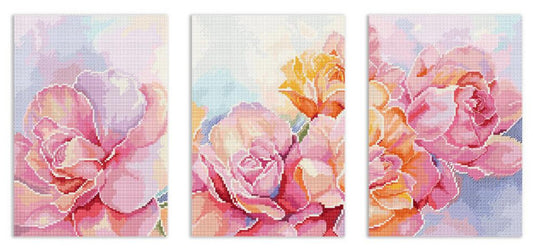 Counted Cross Stitch Kit Roses DIY Letistitch