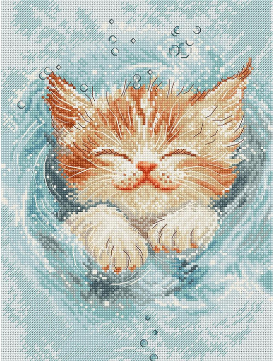 Counted Cross Stitch Kit Cat DIY Letistitch