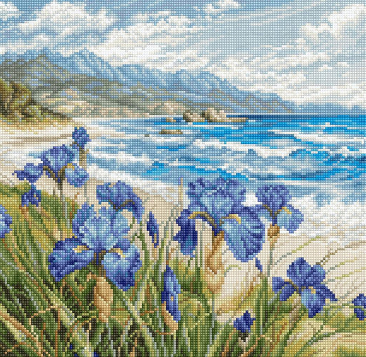 Counted Cross Stitch Kit Blue Harmony DIY Letistitch