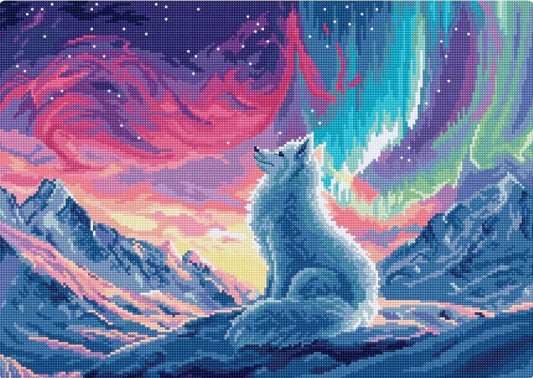 Counted Cross Stitch Kit White Wolf DIY Letistitch