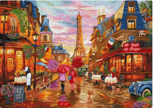 Counted Cross Stitch Kit Paris DIY Letistitch