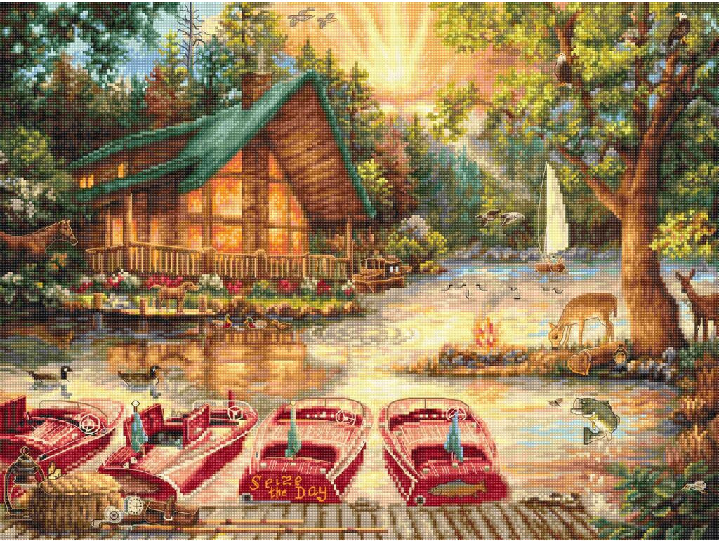 Counted Cross Stitch Kit Seize the Day DIY Letistitch