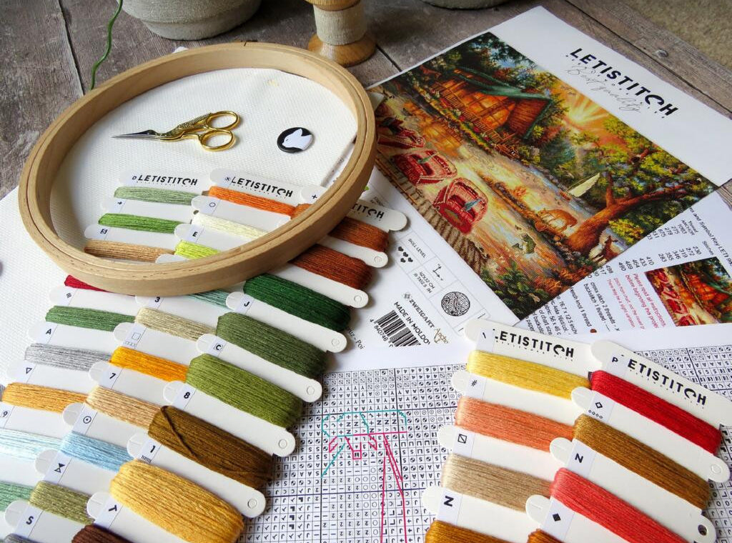 Kit de point de croix compté « Saisissez le jour » DIY Toile non imprimée 