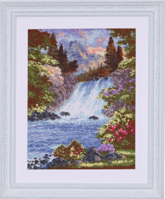 Counted Cross Stitch Kit Waterfall DIY VDV