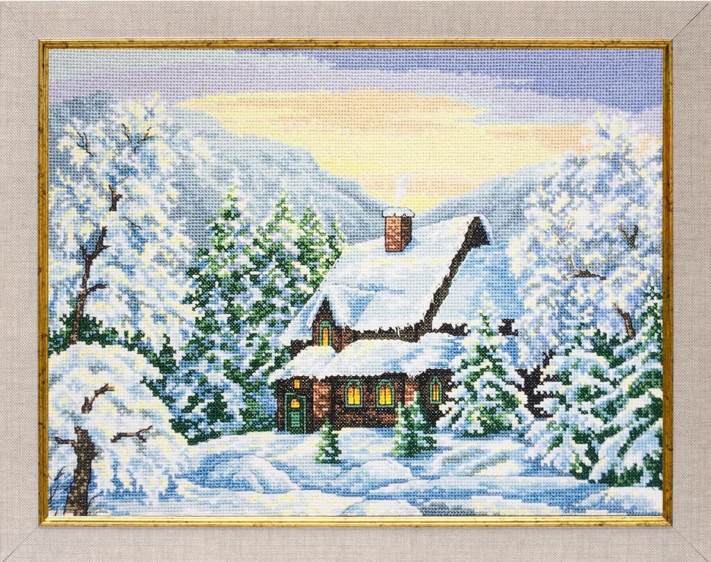 Counted Cross Stitch Kit Winter landscape DIY VDV