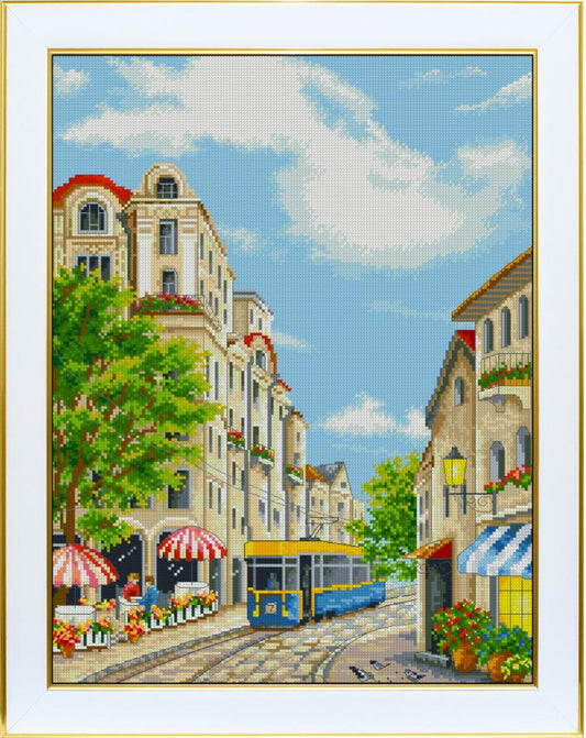 Counted Cross Stitch Kit Summer tram DIY VDV