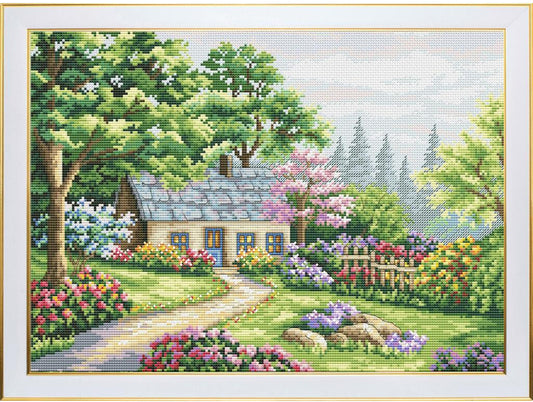 Counted Cross Stitch Kit Summer Landscape DIY VDV
