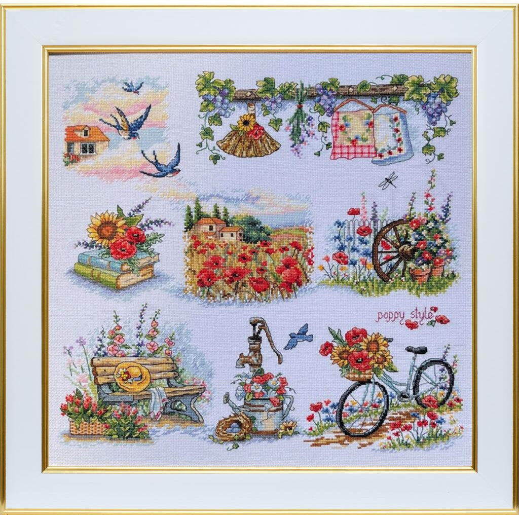 Counted Cross Stitch Kit Summer sampler DIY VDV
