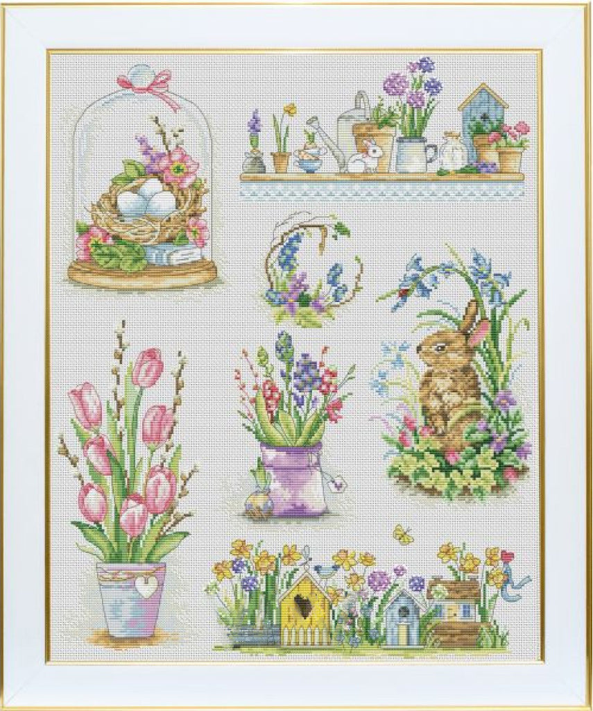 Counted Cross Stitch Kit Spring sampler DIY VDV