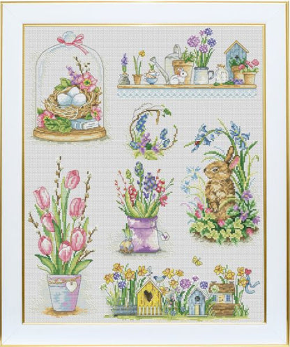 Counted Cross Stitch Kit Spring sampler DIY VDV