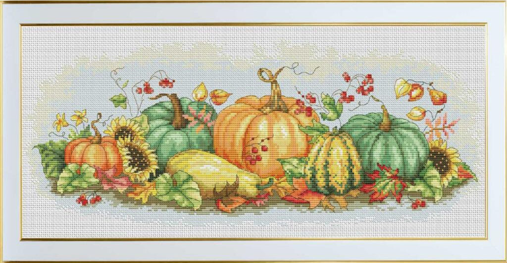 Counted Cross Stitch Kit Pumpkins Still life DIY VDV