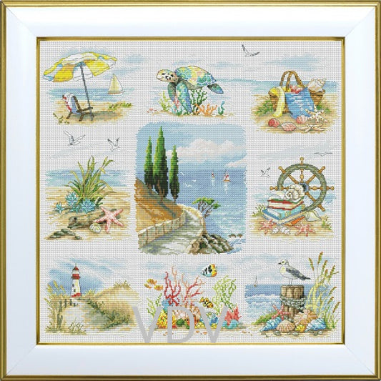 Counted Cross Stitch Kit Seascape DIY VDV