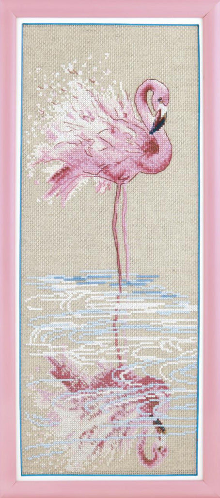 Counted Cross Stitch Kit Flamingo DIY Charivna mit