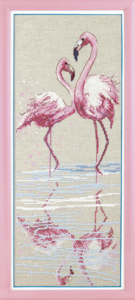 Counted Cross Stitch Kit Flamingo DIY Charivna mit