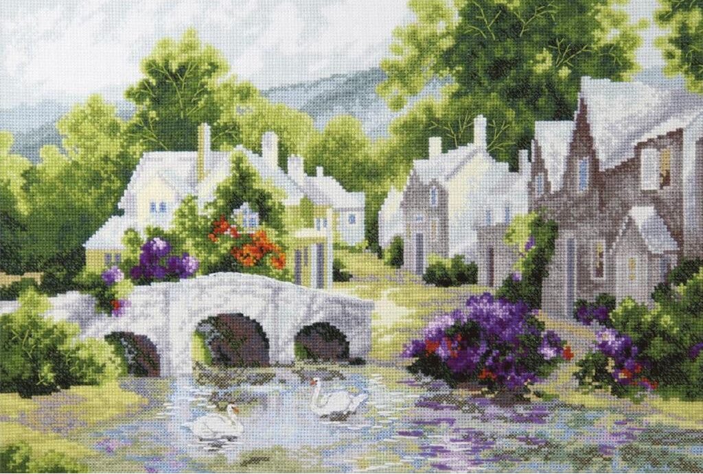 Counted Cross Stitch Kit Guest town DIY Charivna mit
