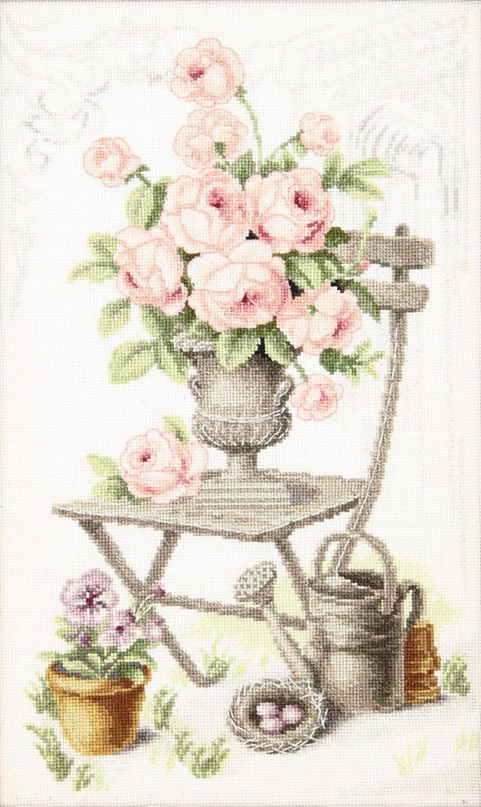 Counted Cross Stitch Kit Roses Flowers DIY Charivna mit