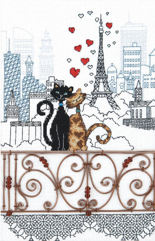 Counted Cross Stitch Kit Cats DIY Charivna mit