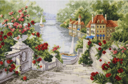 Counted Cross Stitch Kit Rest by the sea DIY Charivna mit