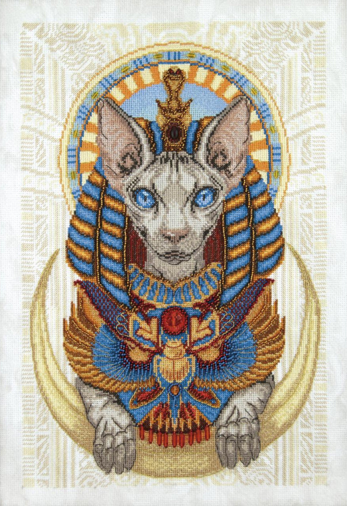 Counted Cross Stitch Kit Cat Legends of Egypt DIY Charivna mit