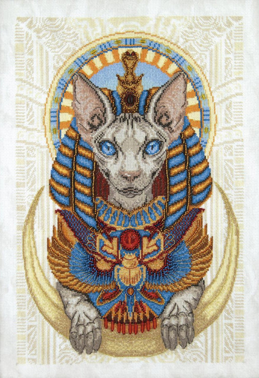 Counted Cross Stitch Kit Cat Legends of Egypt DIY Charivna mit