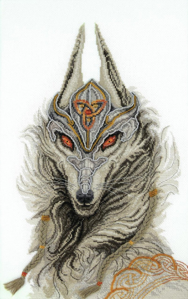 Counted Cross Stitch Kit Wolf Keeper of secrets DIY Charivna mit
