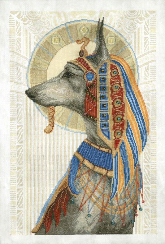 Counted Cross Stitch Kit Dog Legends of Egypt DIY Charivna mit