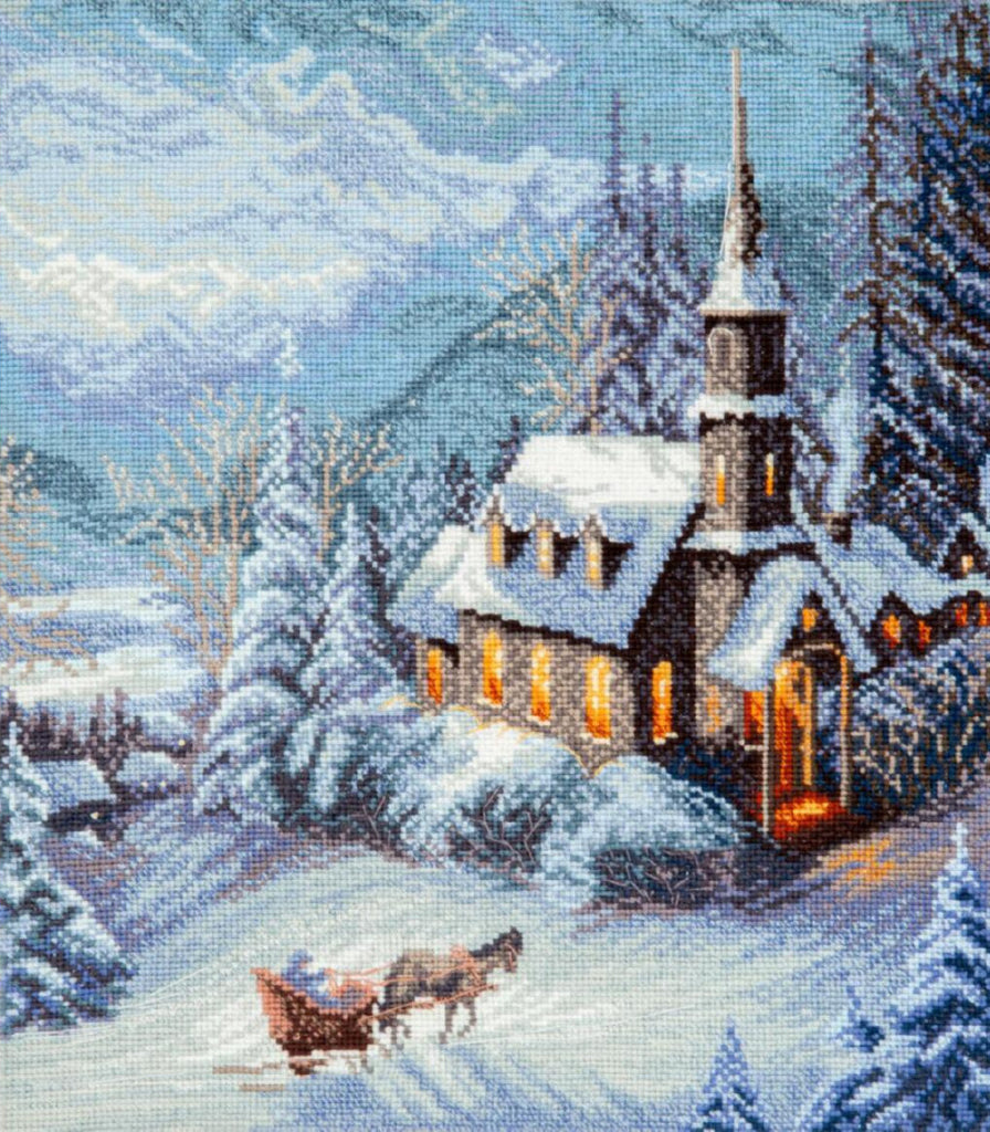 Counted Cross Stitch Kit Moonlit night DIY Charivna mit